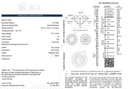 2.57 Carat Natural Diamond – Round Brilliant | H Color | SI3 Clarity | IGL Certified