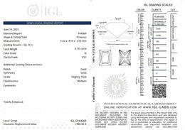 0.70 Carat Natural Diamond – Princess Cut | H Color | VS1 Clarity | IGL Certified