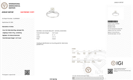 Elegant 1.1 CT Round Diamond Engagement Ring in 18K White Gold – IGI Certified-Saleh Sallom