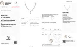 Lab-Grown Sapphire & Lab-Grown Diamond Necklace in 18K White Gold – IGI Certified-Saleh Sallom
