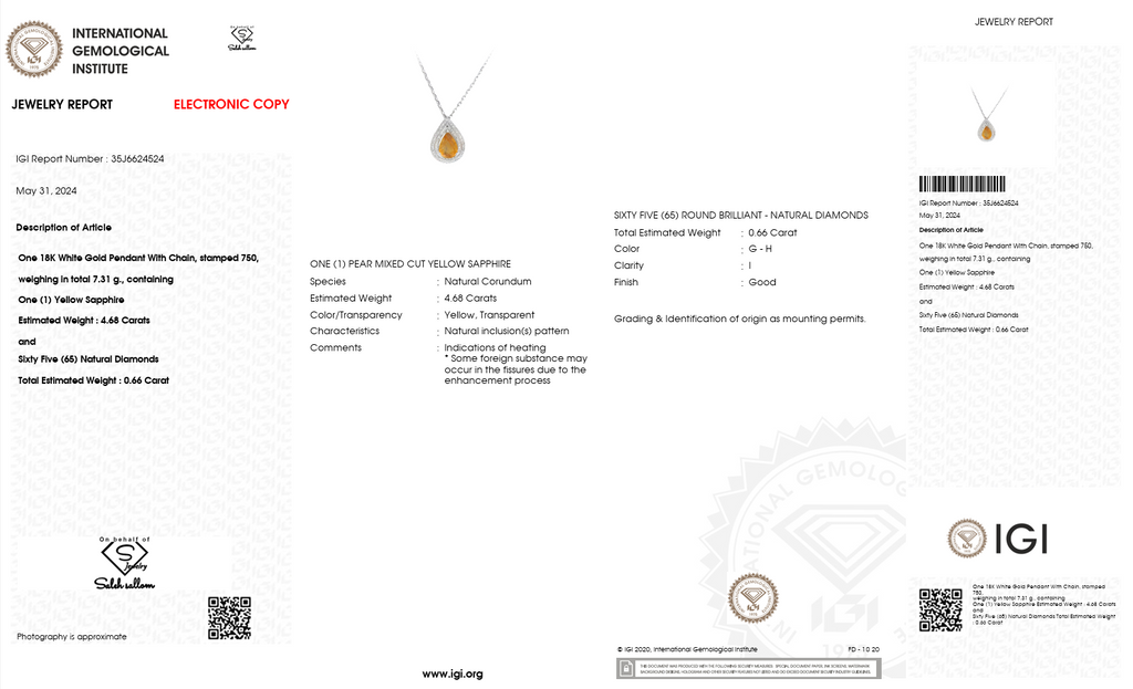 18K White Gold with Natural Diamond Accents-Saleh Sallom