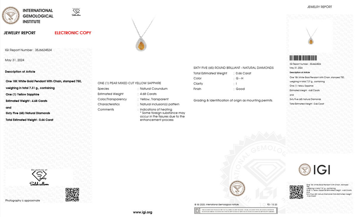 18K White Gold with Natural Diamond Accents-Saleh Sallom
