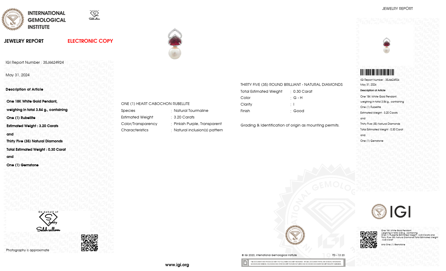 Emerald & Diamond Pearl Medallion Necklace-Saleh Sallom