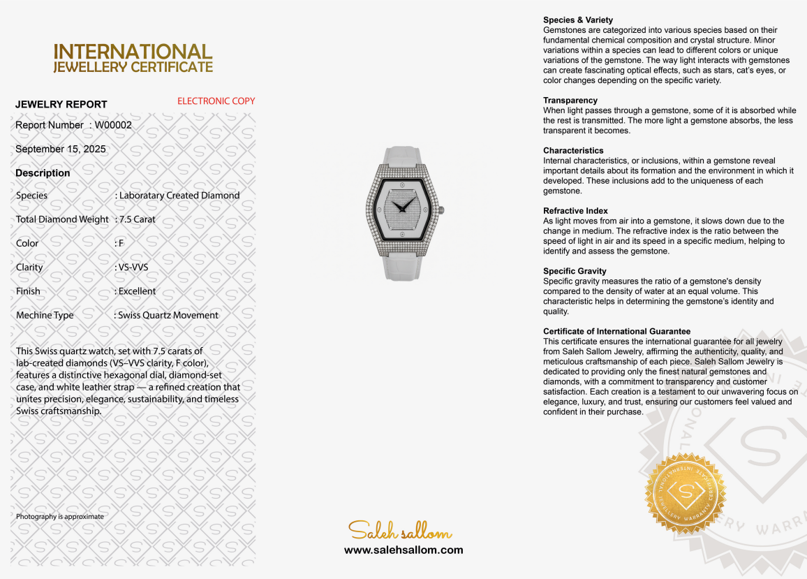 Radiant Hexa Diamond Watch-Saleh Sallom