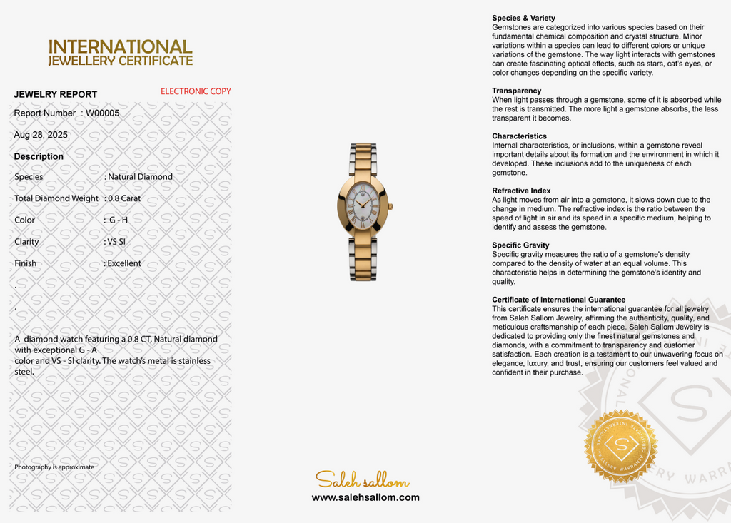 Golden Harmony Diamond Watch