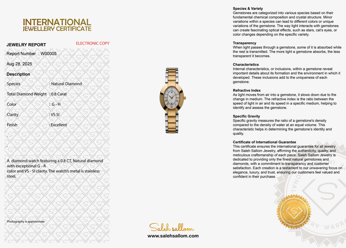Golden Harmony Diamond Watch-Saleh Sallom