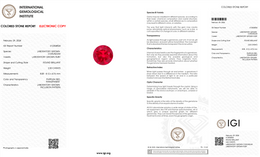 IGI Certified Laboratory Grown Ruby | 2.30 Carats Round Brilliant Cut | Purplish Red Ruby-Saleh Sallom