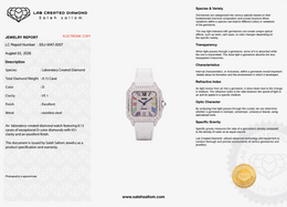 Luxury Mechanical Diamond Watch | 8.15 CT Laboratory created Diamonds | Miyota 8215 Automatic Movement | Sapphire Crystal | Saleh Sallom | SSJ-WAT-0007