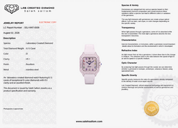 Luxury Mechanical Diamond Watch | 8.15 CT Laboratory created Diamonds | Miyota 8215 Automatic Movement | Sapphire Crystal | Saleh Sallom | SSJ-WAT-0009