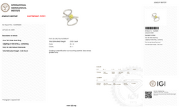 Natural Fancy Yellow Diamond Designer Ring | 0.79 CT Center Diamond | 1.62 CT Natural Diamonds | 18K White Gold | IGI Certified | Saleh Sallom