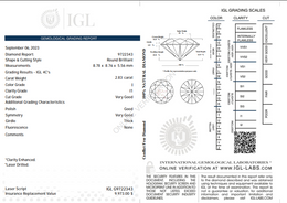 Natural Diamond Halo Engagement Ring | 2.83 CT Center Diamond | 3.28 CT Natural Diamonds | 18K White Gold | IGI & IGL Certified | Saleh Sallom