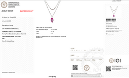 Marquise-Cut Pink Gemstone & Lab-Grown Diamond Pendant Necklace | 8.00 CT Pink Gemstone | 0.15 CT Diamonds | 18K White Gold