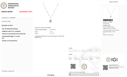 Lab-Grown Diamond & Pink Gemstone Pendant Necklace | 5.64 CT Total | 18K White Gold | IGI Certified | Saleh Sallom