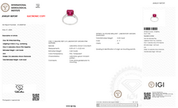 Lab-Grown Pink Sapphire & Diamond Ring | 3.60 CT Pink Sapphire | 0.25 CT Lab-Grown Diamonds | 18K White Gold | IGI Certified | Saleh Sallom