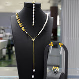 Gold And Diamond Necklace Set By Saleh Sallom