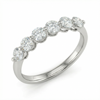 Six Stone Round Diamond Ring in White Gold | 0.60 Carat | VS1 Clarity | Elegant Diamond Band | Saleh Sallom-Saleh Sallom