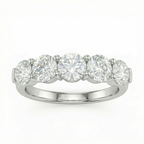 Five Stone Round Diamond Ring in White Gold | 2.18 Carat | VS1 Clarity | Luxury Anniversary Band | Saleh Sallom-Saleh Sallom