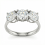 Three Stone Round Diamond Ring in White Gold | 2.40 Carat | VS1 Clarity | Trilogy Engagement Ring | Saleh Sallom-Saleh Sallom