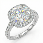 Round Brilliant Halo Diamond Ring in White Gold | 3.18 Carat | Luxury Engagement Ring | Saleh Sallom-Saleh Sallom