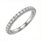 0.25 Carat Lab Diamond Half Eternity Ring in 18K White Gold | 23 Diamonds | Saleh Sallom-Saleh Sallom
