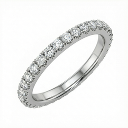 0.25 Carat Lab Diamond Half Eternity Ring in 18K White Gold | 23 Diamonds | Saleh Sallom-Saleh Sallom