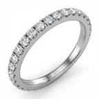 0.25 Carat Lab Diamond Half Eternity Ring in 18K White Gold | 23 Diamonds | Saleh Sallom-Saleh Sallom