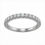 0.25 Carat Lab Diamond Half Eternity Ring in 18K White Gold | 23 Diamonds | Saleh Sallom-Saleh Sallom