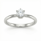 0.16 Carat F VVS Lab Diamond Solitaire Ring in 18K White Gold | 0.24ct Total | Saleh Sallom-Saleh Sallom