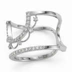 0.12 Carat Lab Diamond Fashion Ring in 18K White Gold | 42 Diamonds | Saleh Sallom-Saleh Sallom