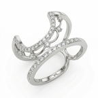 0.12 Carat Lab Diamond Fashion Ring in 18K White Gold | 42 Diamonds | Saleh Sallom-Saleh Sallom