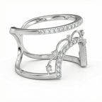 0.12 Carat Lab Diamond Fashion Ring in 18K White Gold | 42 Diamonds | Saleh Sallom-Saleh Sallom