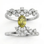 Natural Yellow Sapphire & Diamond Ring | 1.39 Ct Diamonds | Floral Wrap Design | Saleh Sallom Jewelry-Saleh Sallom