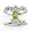 Natural Yellow Sapphire & Diamond Ring | 1.39 Ct Diamonds | Floral Wrap Design | Saleh Sallom Jewelry-Saleh Sallom