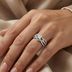 Natural Diamond Princess Cut Ring | 1.06 Ct | Double Halo Split Band Design | Saleh Sallom Jewelry-Saleh Sallom