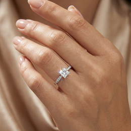 Natural Diamond Princess Cut Ring | 0.59 Ct Diamonds | Elegant Solitaire Design | Saleh Sallom-Saleh Sallom