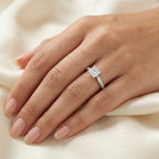 Natural Diamond Princess Cut Ring | 0.59 Ct Diamonds | Elegant Solitaire Design | Saleh Sallom-Saleh Sallom