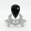 Natural Black Sapphire & Diamond Ring | 0.55 Ct Diamonds | G–H, SI–I | Saleh Sallom-Saleh Sallom