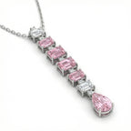 Lab Grown Pink Diamond Drop Necklace | 21.24 Ct | White Gold | Saleh Sallom-Saleh Sallom