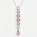 Lab Grown Pink Diamond Drop Necklace | 21.24 Ct | White Gold | Saleh Sallom-Saleh Sallom