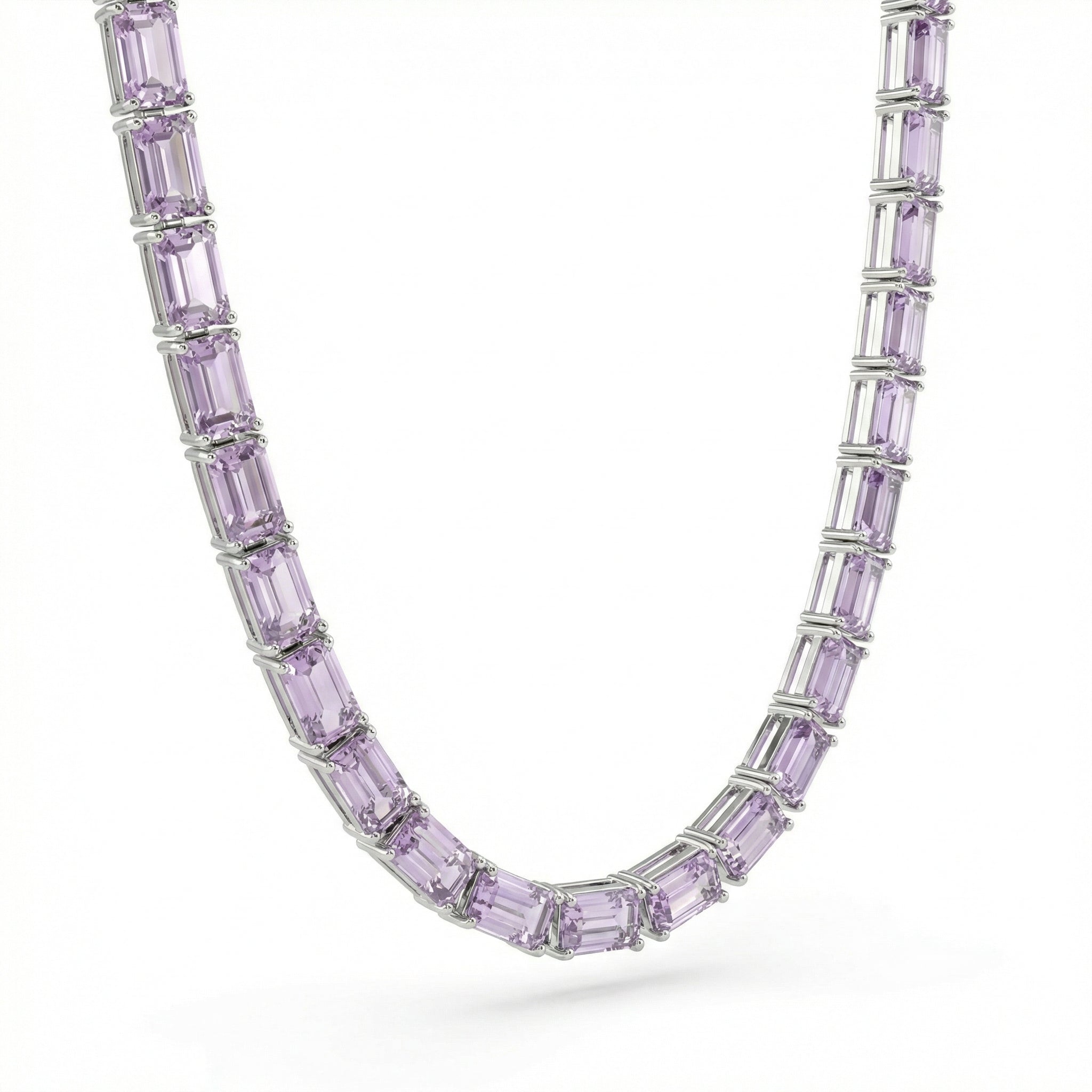 Lab Grown Emerald-Cut Diamond Necklace | 47.45 Carats | White Gold | Saleh Sallom-Saleh Sallom