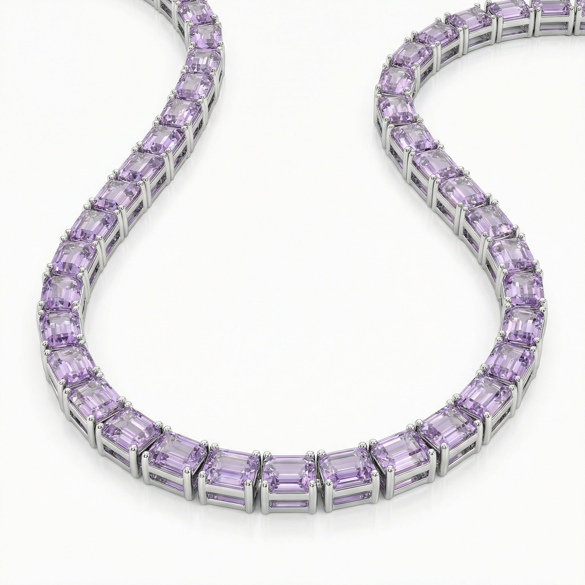 Lab Grown Emerald-Cut Diamond Necklace | 47.45 Carats | White Gold | Saleh Sallom-Saleh Sallom