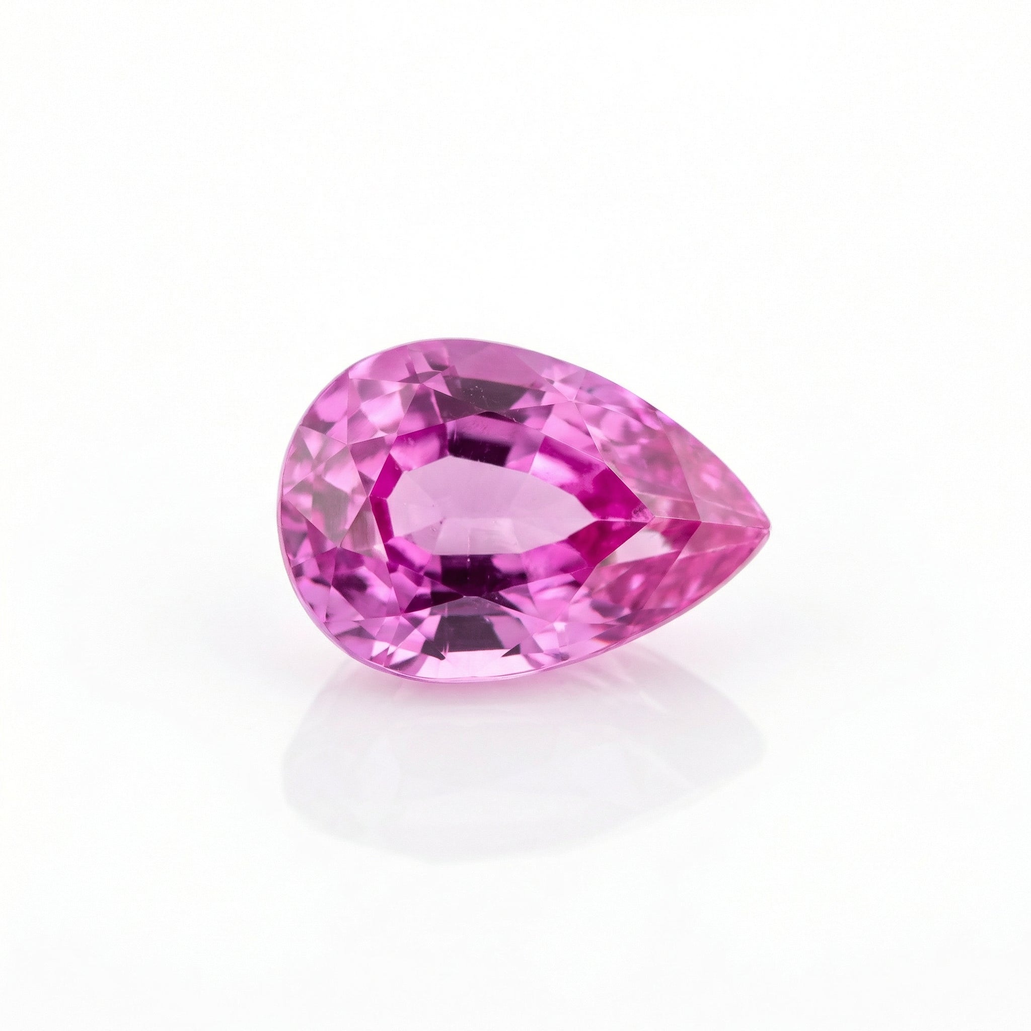 IGI Certified Laboratory Grown Purplish Pink Sapphire | 5.04 Carat Pear Mixed Cut | Luxury Gemstone-Saleh Sallom Main image
