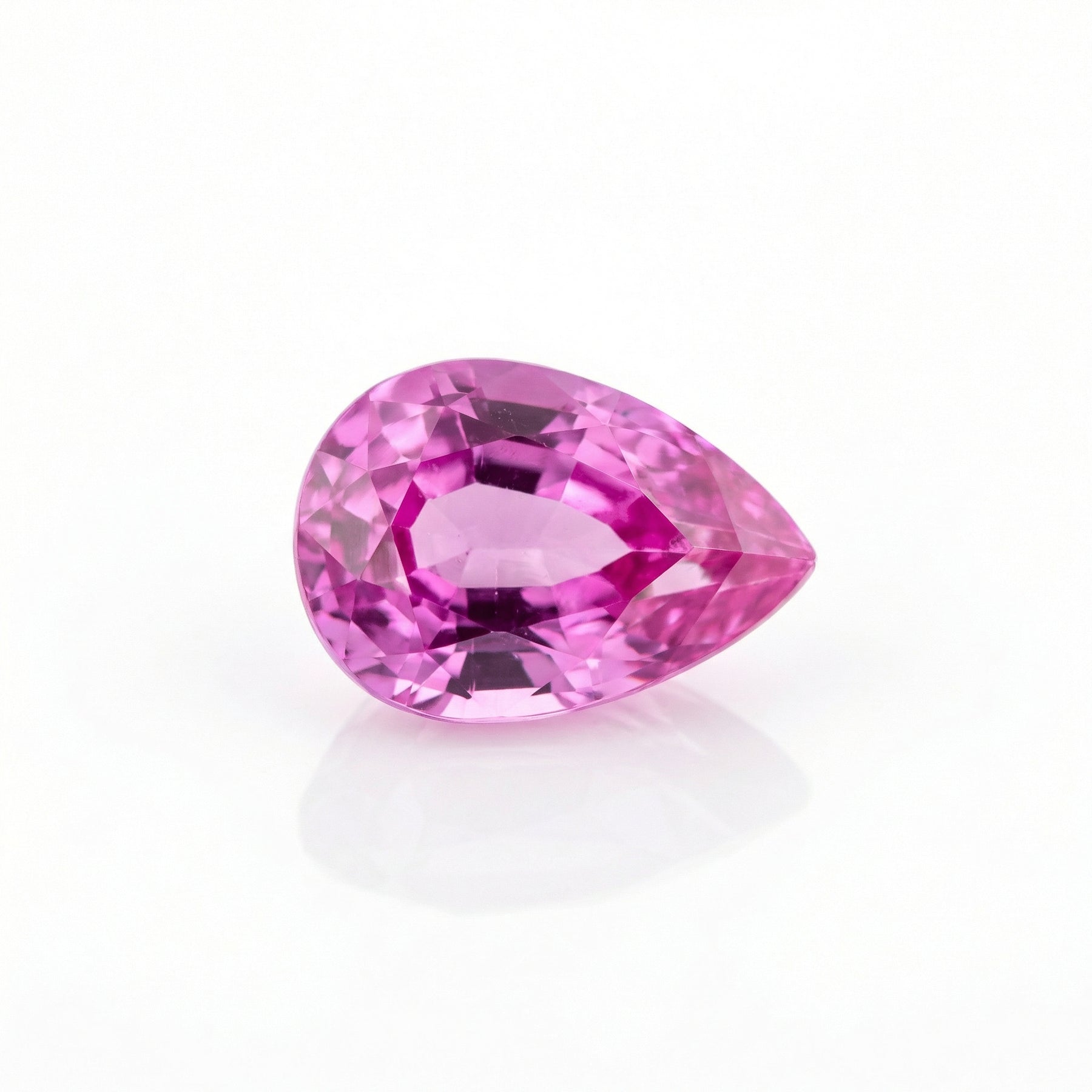 IGI Certified Laboratory Grown Purplish Pink Sapphire | 5.04 Carat Pear Mixed Cut | Luxury Gemstone-Saleh Sallom