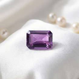 IGI Certified Laboratory Grown Violethish Purple Sapphire | 10.47 Carat Emerald Cut | Luxury Gemstone-Saleh Sallom