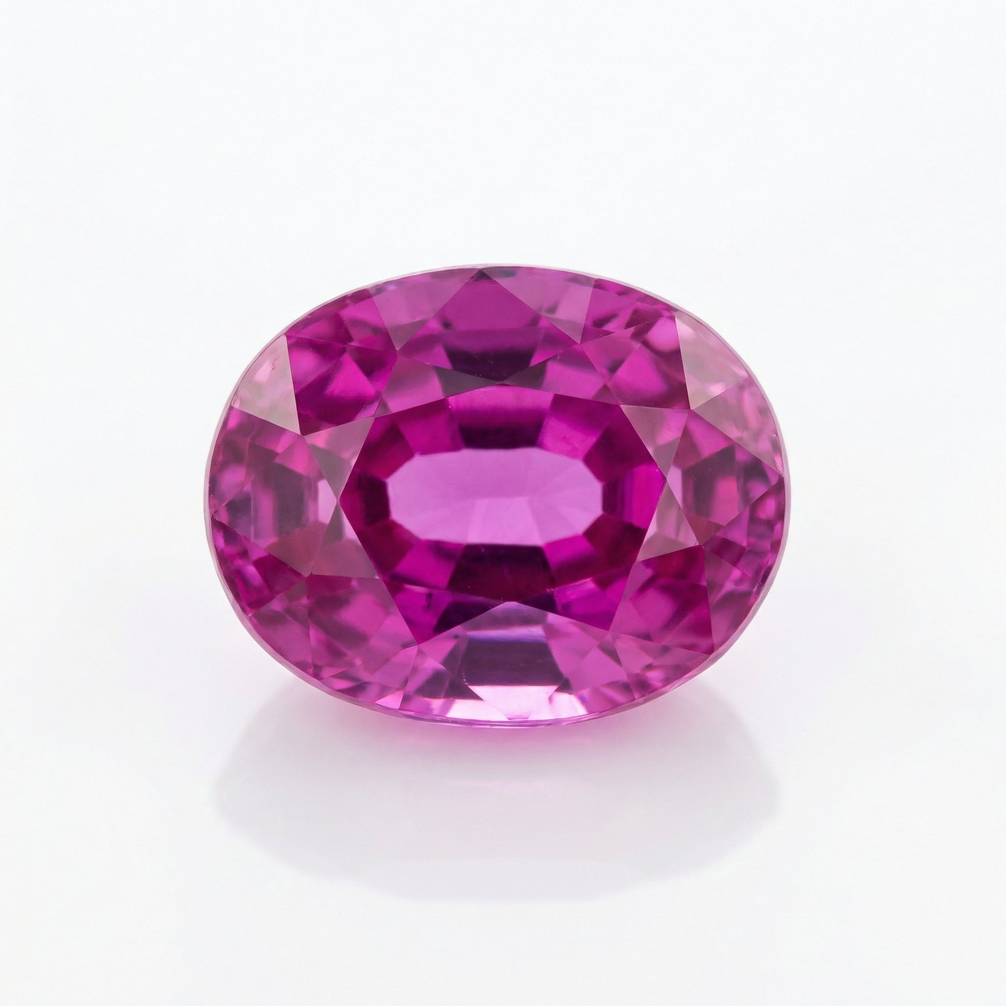 IGI Certified Laboratory Grown Purplish Pink Sapphire | 4.14 Carat Oval Mixed Cut | Luxury Gemstone-Saleh Sallom Main image