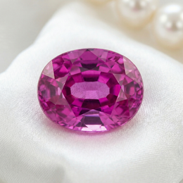 IGI Certified Laboratory Grown Purplish Pink Sapphire | 4.14 Carat Oval Mixed Cut | Luxury Gemstone-Saleh Sallom