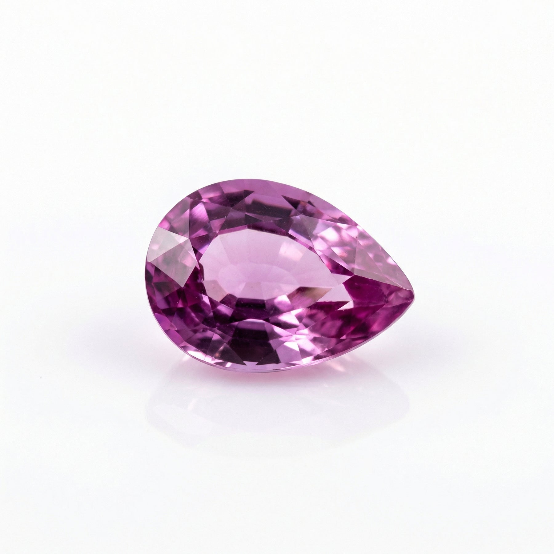 IGI Certified Laboratory Grown Purplish Pink Sapphire | 5.76 Carat Pear Mixed Cut | Luxury Gemstone-Saleh Sallom