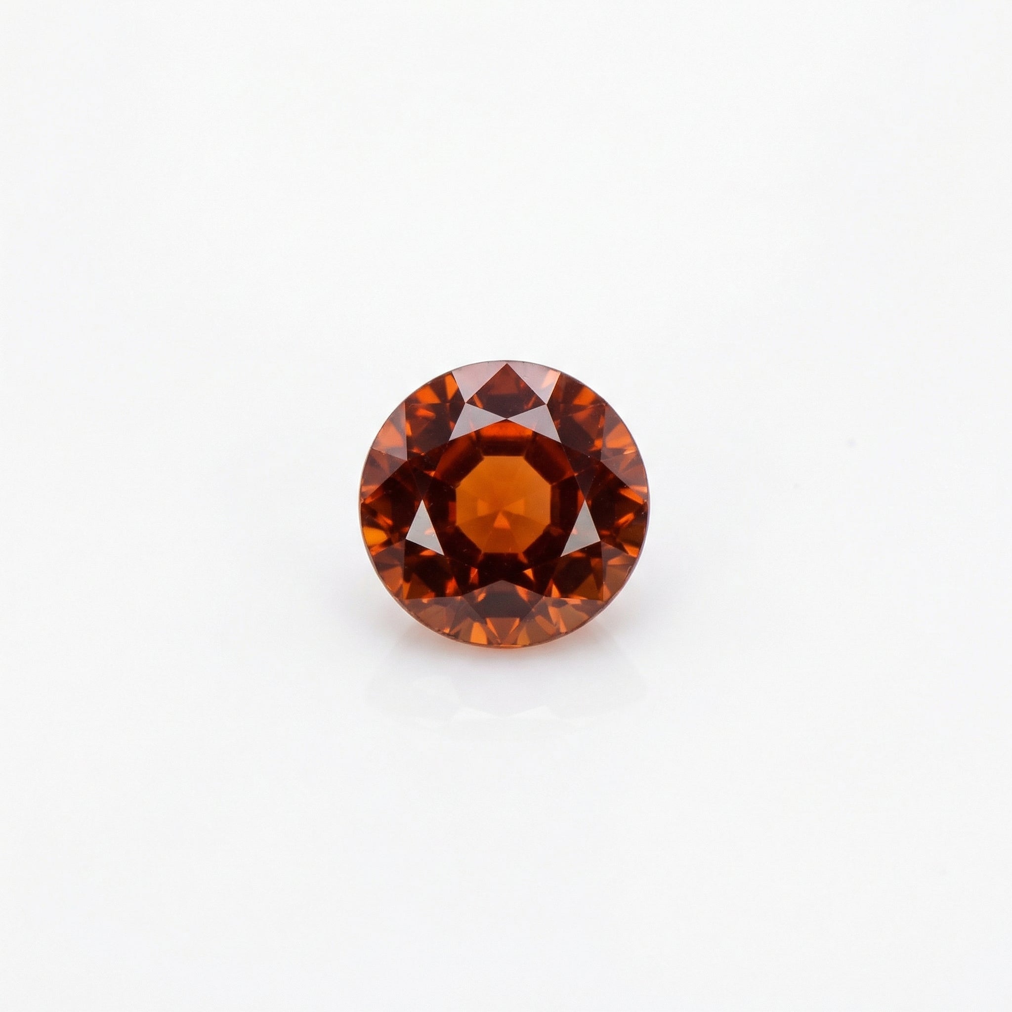 IGI Certified Laboratory Grown Orange Sapphire | 0.11 Carat Round Mixed Cut | Luxury Gemstone-Saleh Sallom Main image