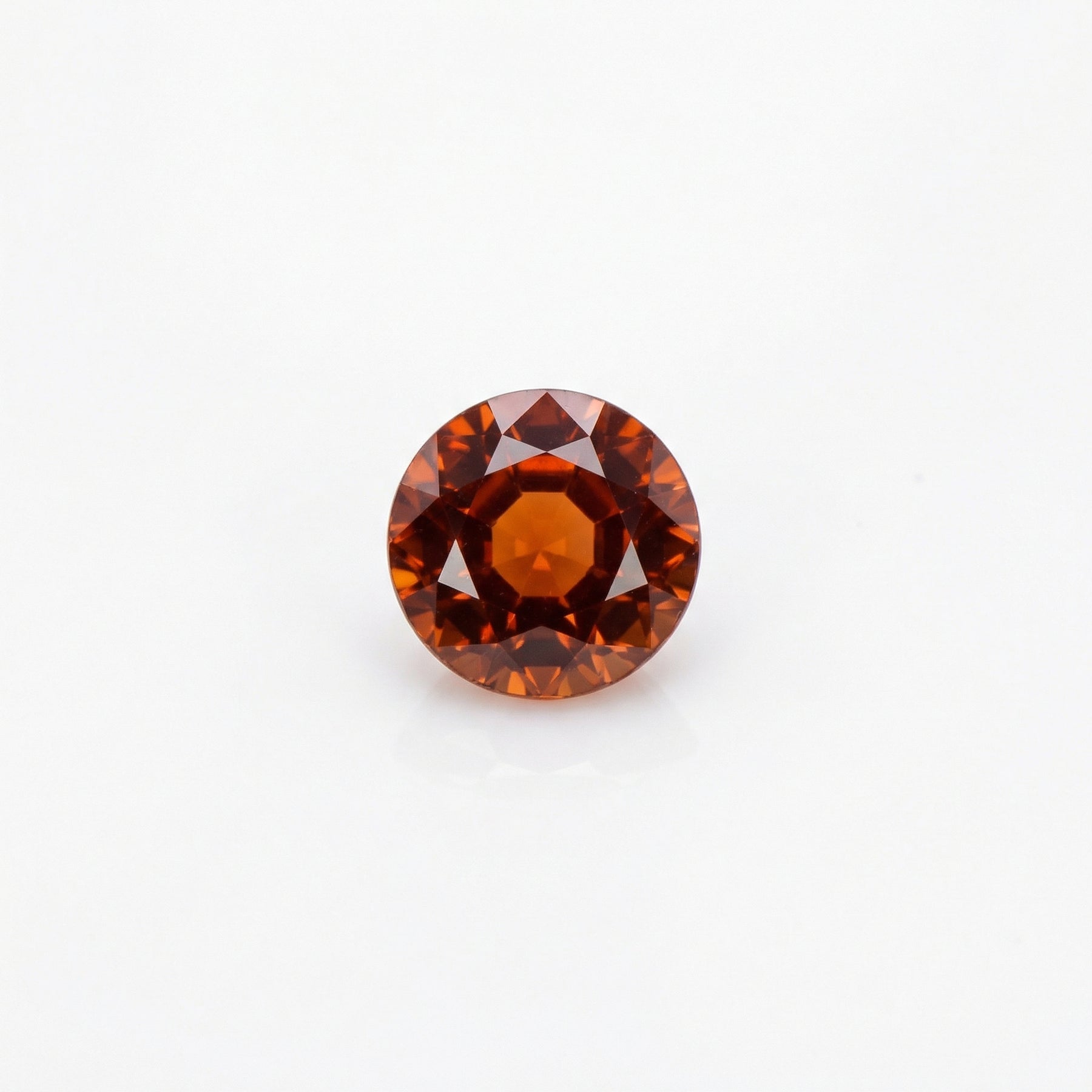 IGI Certified Laboratory Grown Orange Sapphire | 0.11 Carat Round Mixed Cut | Luxury Gemstone-Saleh Sallom