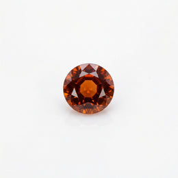 IGI Certified Laboratory Grown Orange Sapphire | 0.11 Carat Round Mixed Cut | Luxury Gemstone-Saleh Sallom